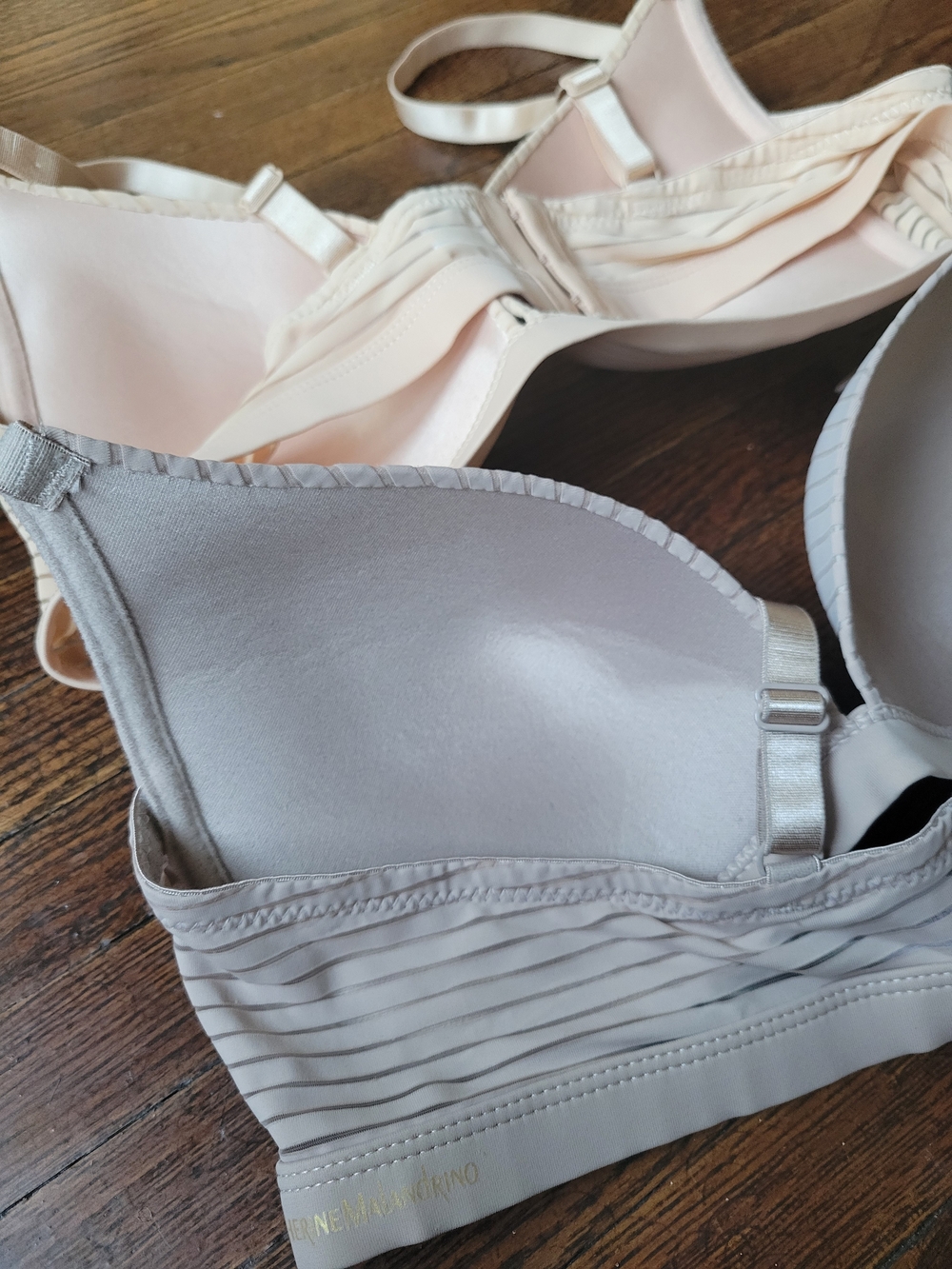 Catherine Maladrino 2 Piece Stripped Bra Set Sz 38C Wire Free Nwt - Picture 6 of 16
